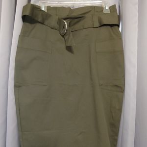 Woodlands Green Utility Pencil Skirt